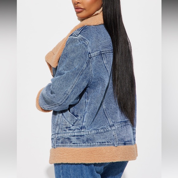 fashion nova chloe denim moto jacket - Picture 2 of 3